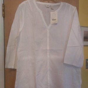 NWT J. Jill white blouse, XL